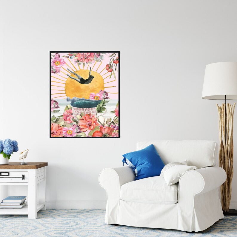 Vintage Collage PRINTABLE Colorful Vintage Art Retro Wall - Etsy