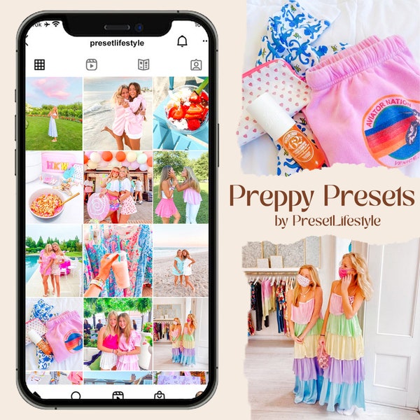 12 Preppy Lightroom-voorinstellingen, Instagram-filters, voorinstellingen Lightroom, mobiele voorinstellingen, Instagram-voorinstellingen, iPhone-voorinstellingen, trendy filters