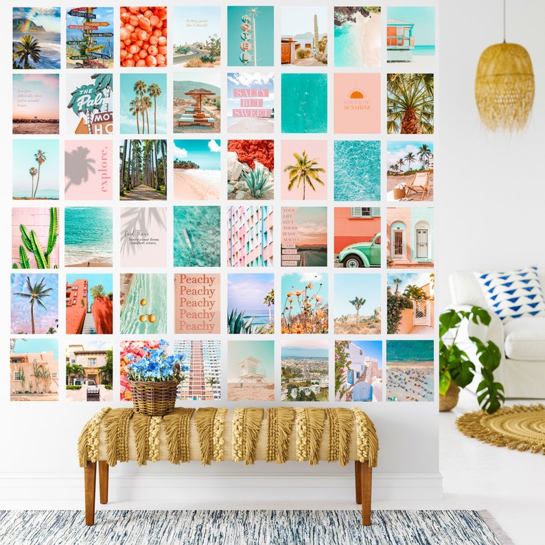 Collage Kit Summer 100 PRINTABLE Beach Summer Wall Collage | Etsy