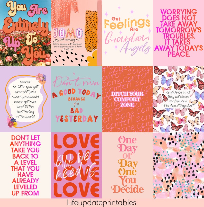 Positivity Motivational Collage Kit DIGITAL 50 Photo Etsy