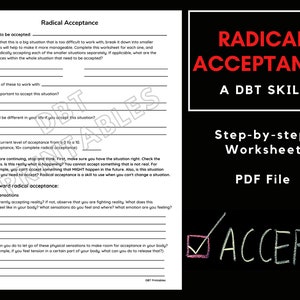 Radikal Akzeptanz Arbeitsblatt