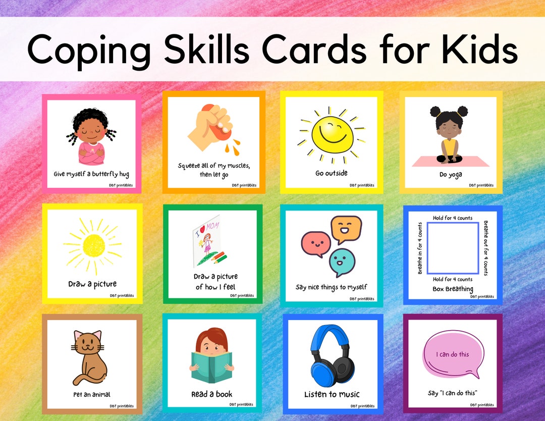 Kids Coping Skills Cards - Etsy