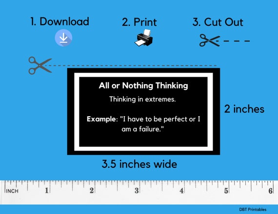 Cognitive Distortions Flash Cards | Printable Negative Thoughts