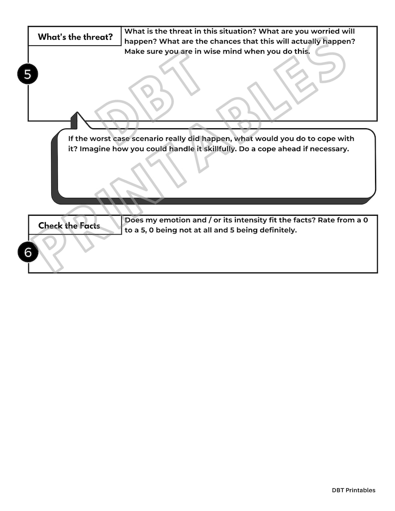 Check the Facts Worksheet | CBT and DBT Therapy Printable Worksheet - Etsy