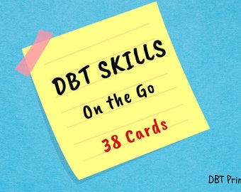 DBT Skills Flash Cards | Coping, Grounding, Anxiety Relief (PDF)