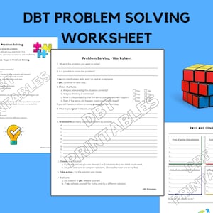 DBT Problem Solving Worksheet | Coping Skill for Stressful Situations