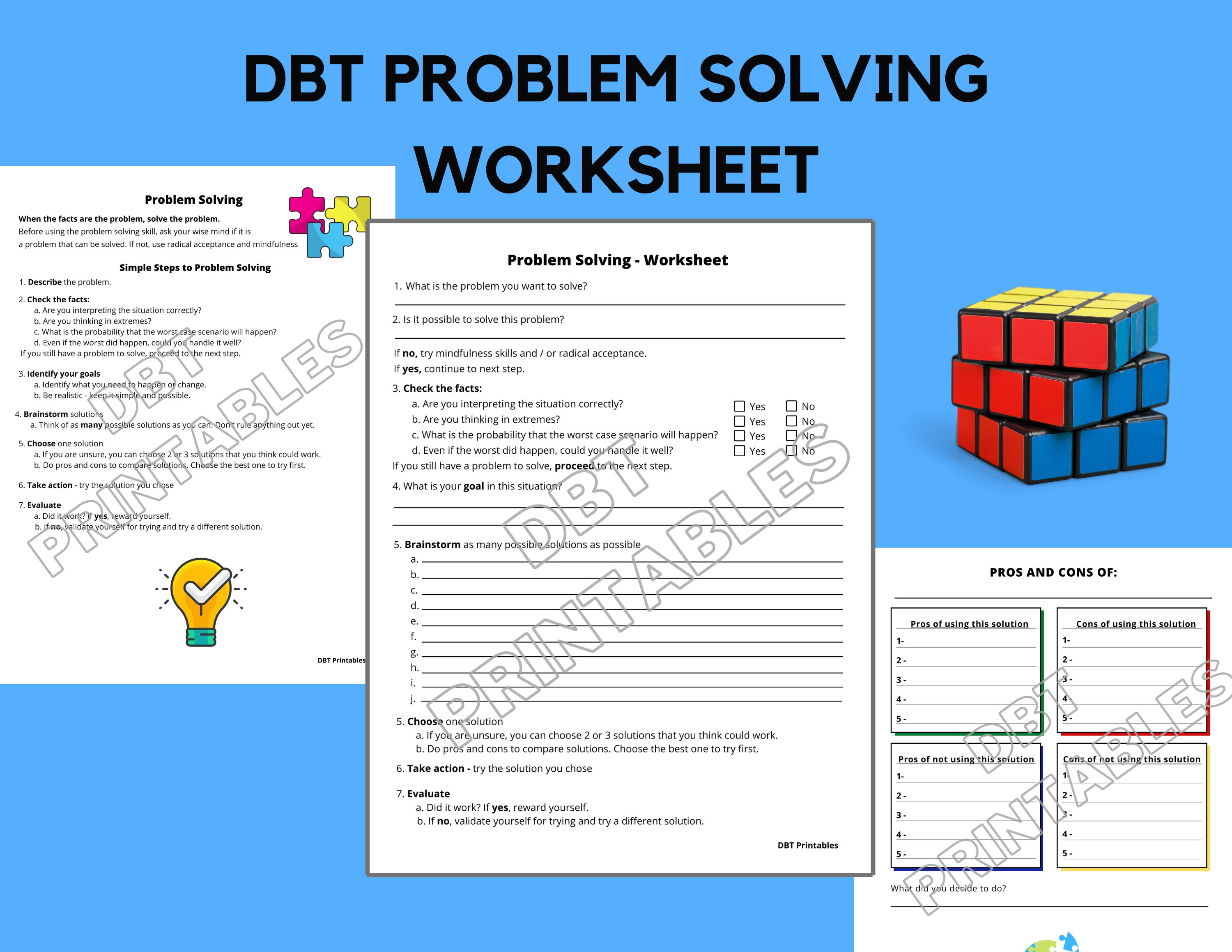 problem solving dbt worksheet