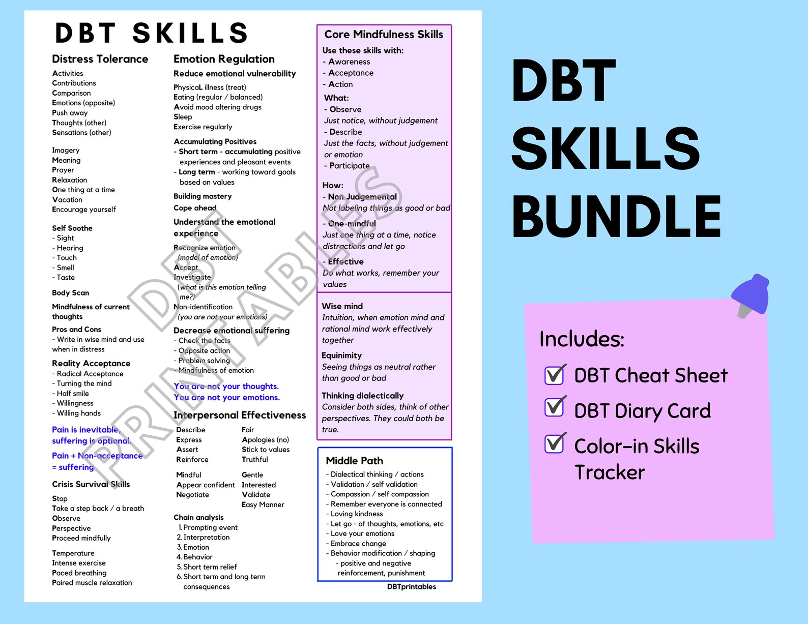 Dbt skills bundle etsy