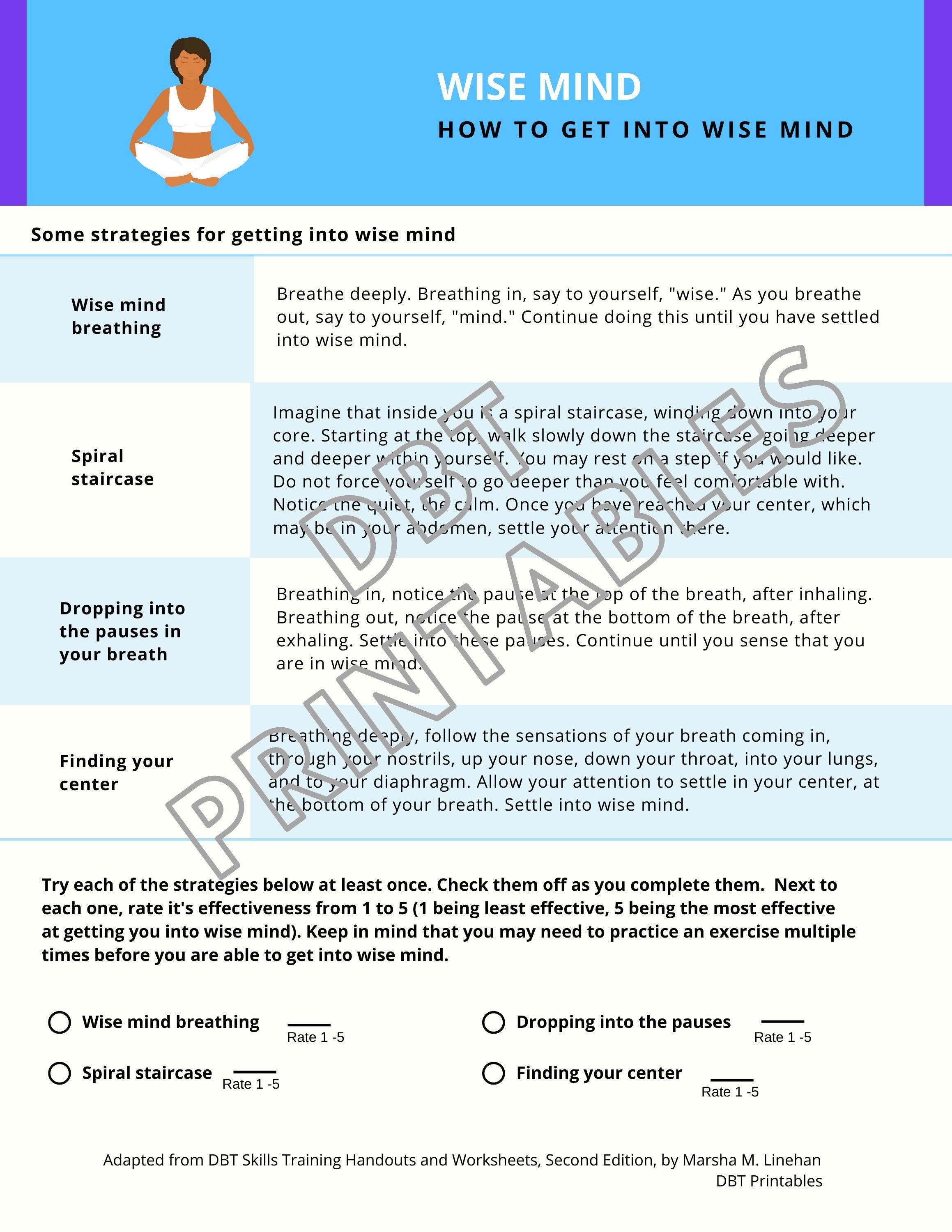 Wise Mind Dbt Worksheet