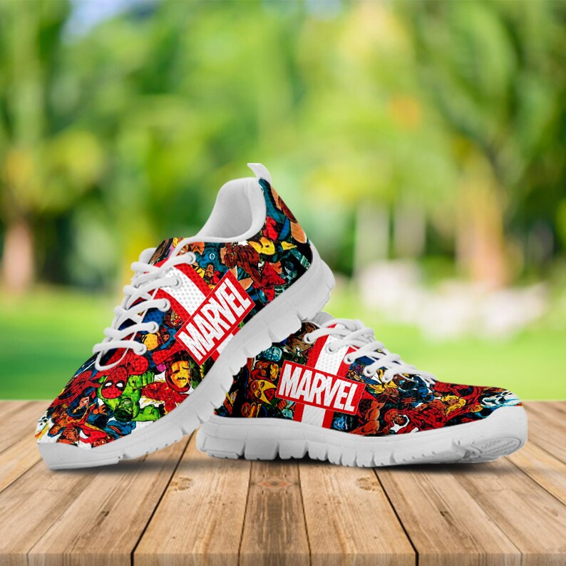 Avengers Custom Sneaker Avengers Custom Painted Shoes Marvel Etsy