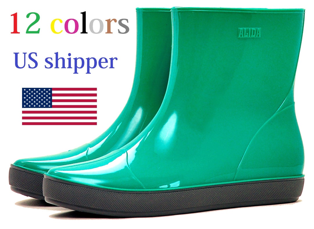 Womens Garden Boots, Rain Boots Short Anklehigh Wide Calf Pullon