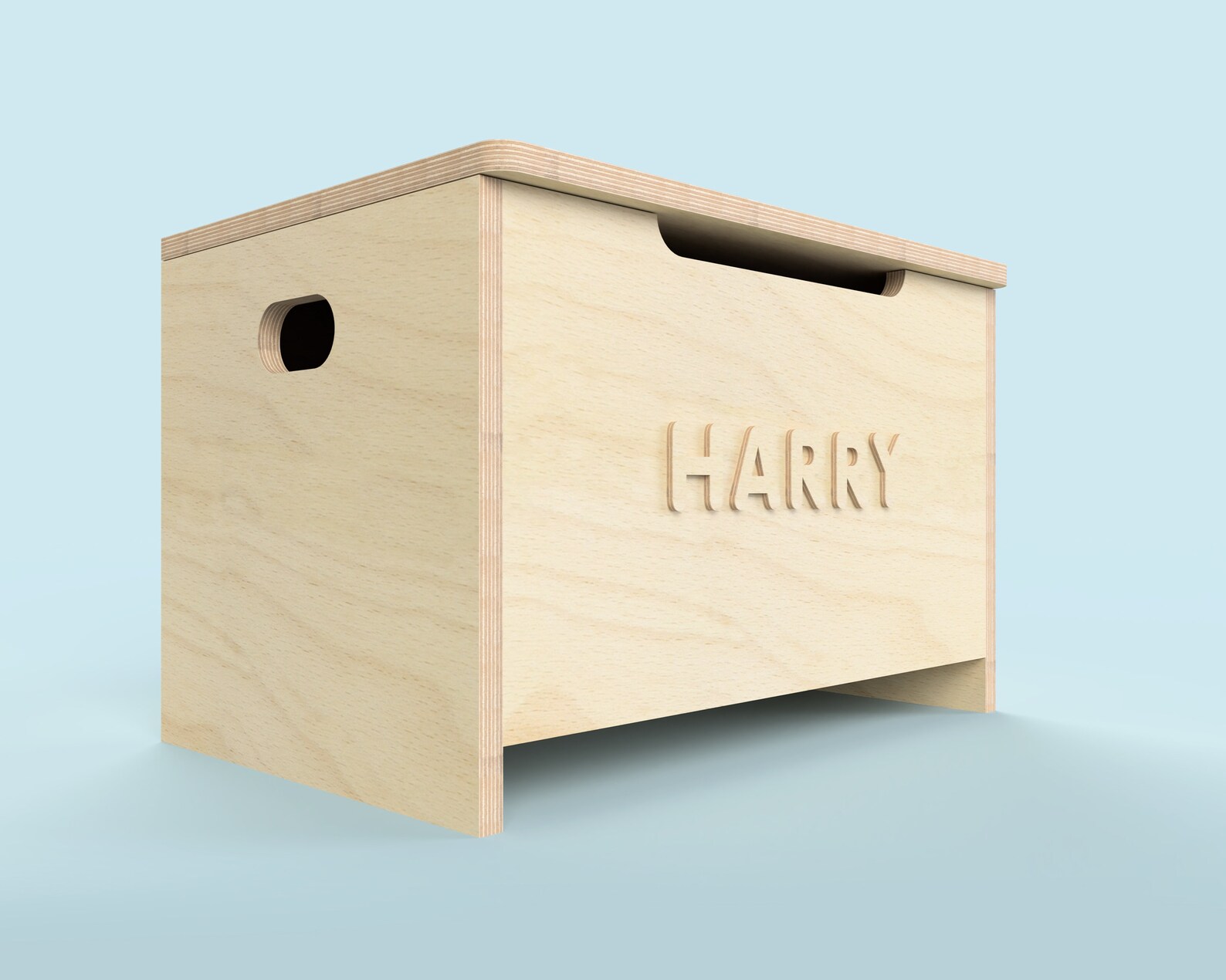 Birch Plywood Toy Chest Scandinavian Style Toy Box Etsy