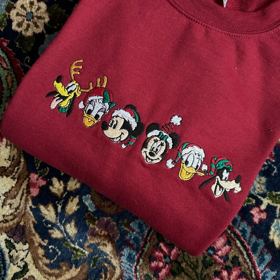 Mickey and Friends Christmas Sweater Disney Christmas Sweater Disney Christmas Sweatshirt Disney Christmas Etsy