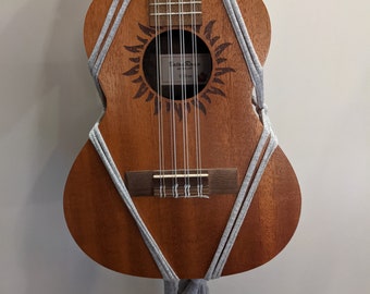 Macrame ukulele bag