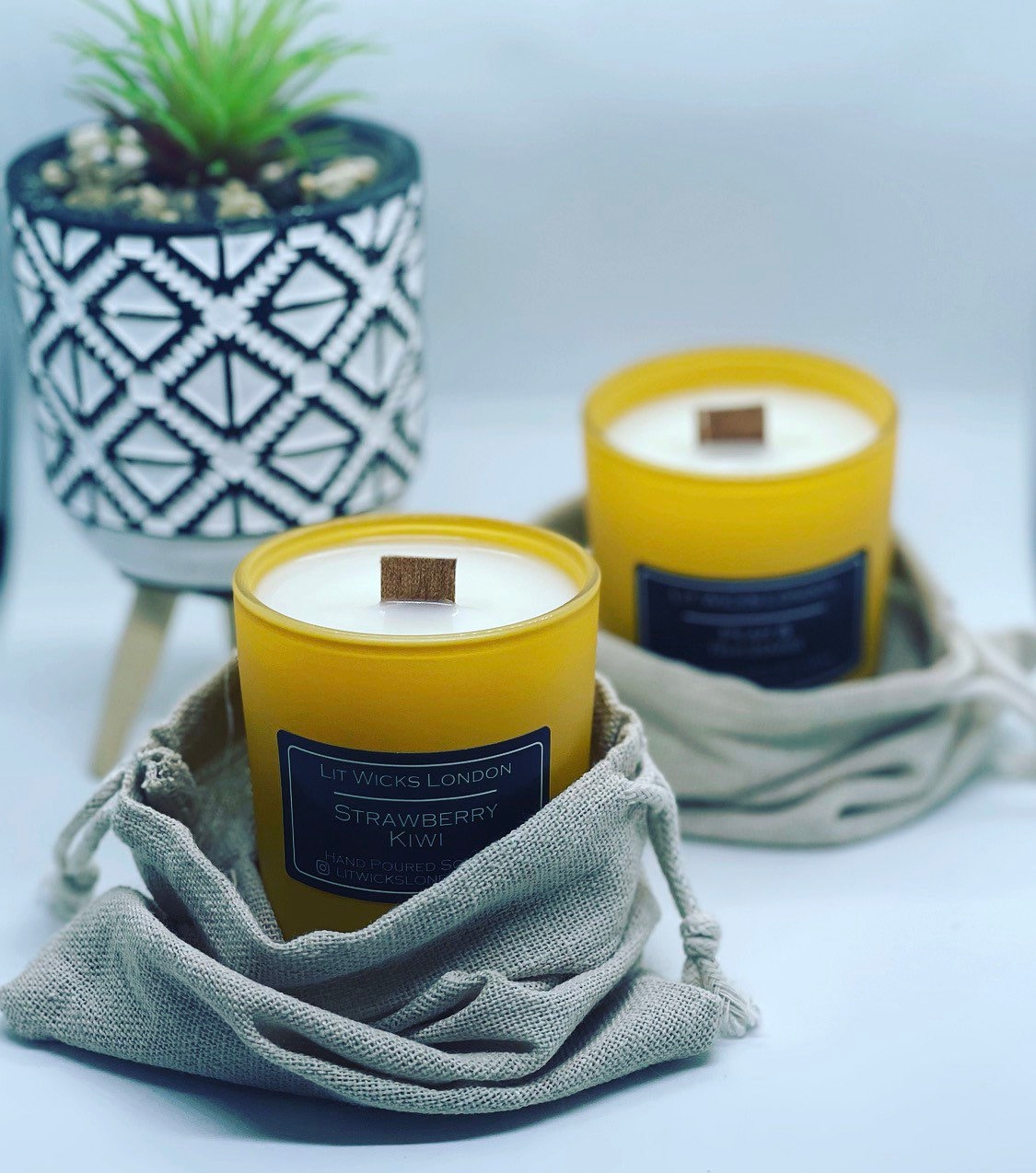 Handmade Wooden Wick Soy Wax Vegan Candle 9cl Votive Matte Etsy