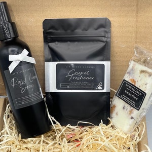 Luxury Home Scent Gift Set | Room Spray | Carpet Freshener | Wardrobe Freshener | Handmade Vegan Eco | Highly Scented| Deodoriser Eliminator