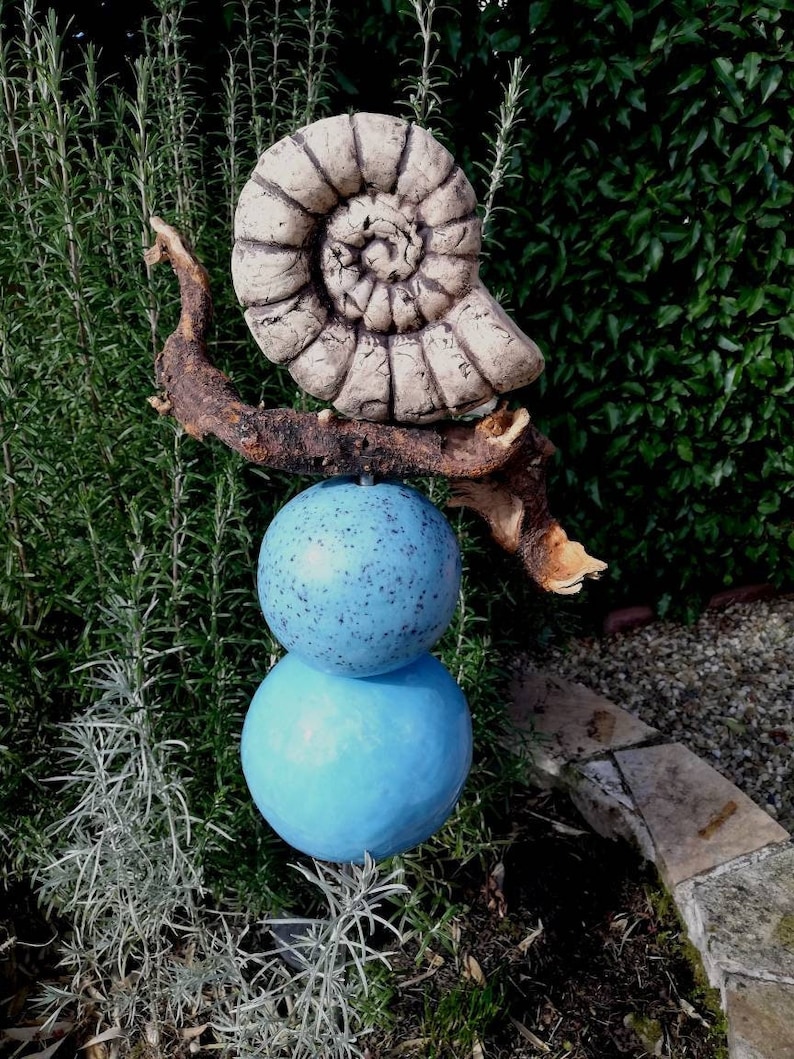 Gartenstele Stele für Garten Landhausstil Kugeln Ornamente Etsy.de