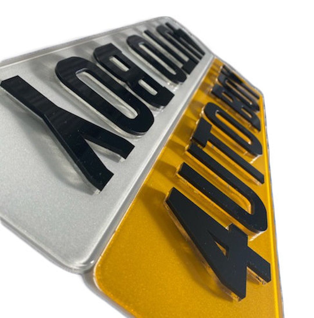 4D CRYSTAL Number Plate Pair Laser Cut 3D 4D Black Gloss Etsy