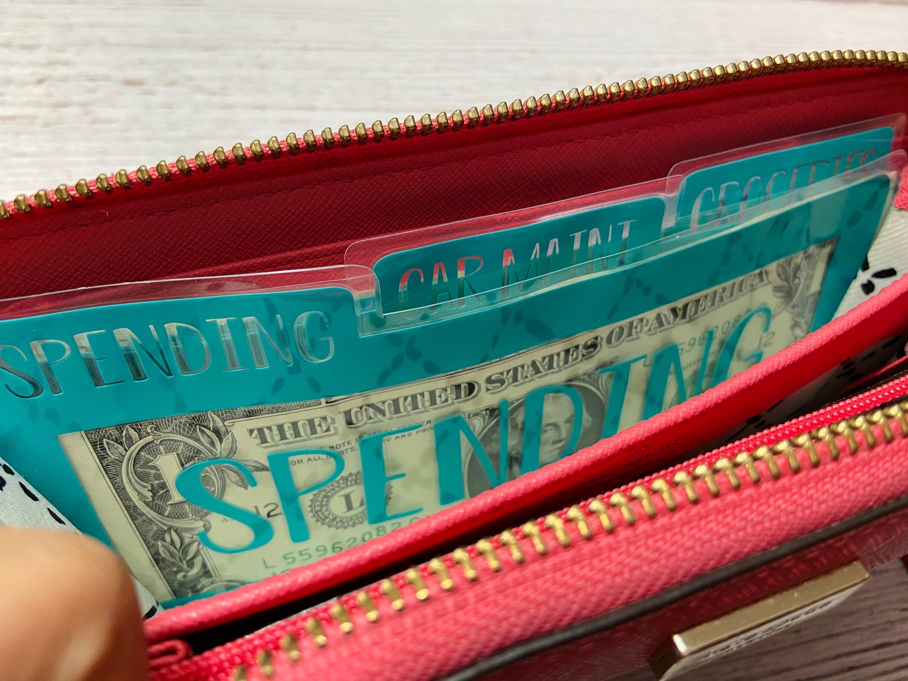 Clear Cash Wallet Dividers Set of 3 Customizable Etsy UK