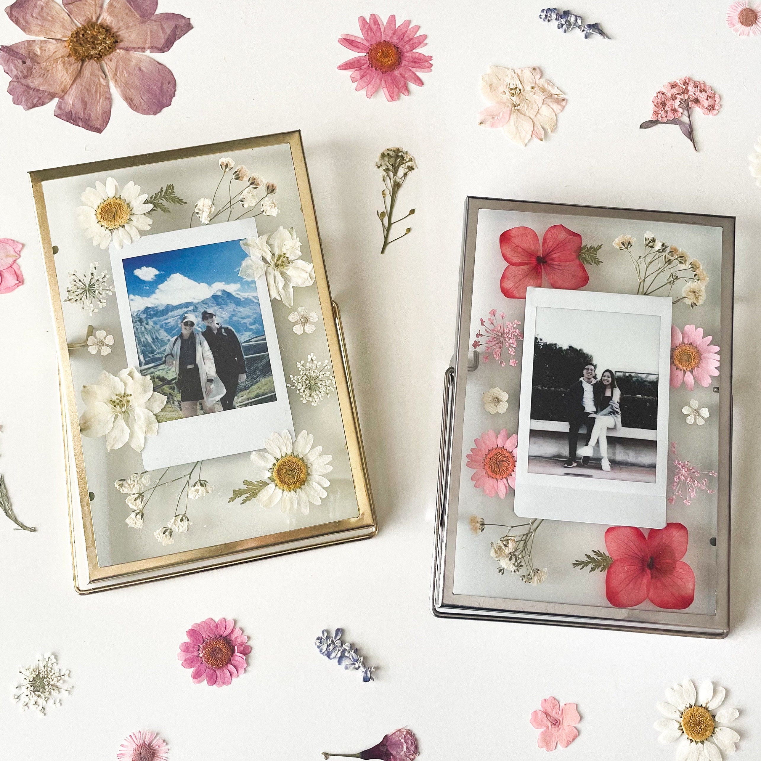 Small pressed flower hanging frame - Cosmos (4x6) — Bloom & Make