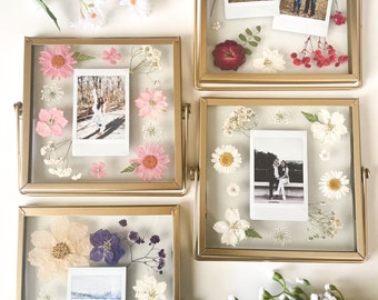 Custom Pressed Flower Picture Frame: Personalized Photo Gift