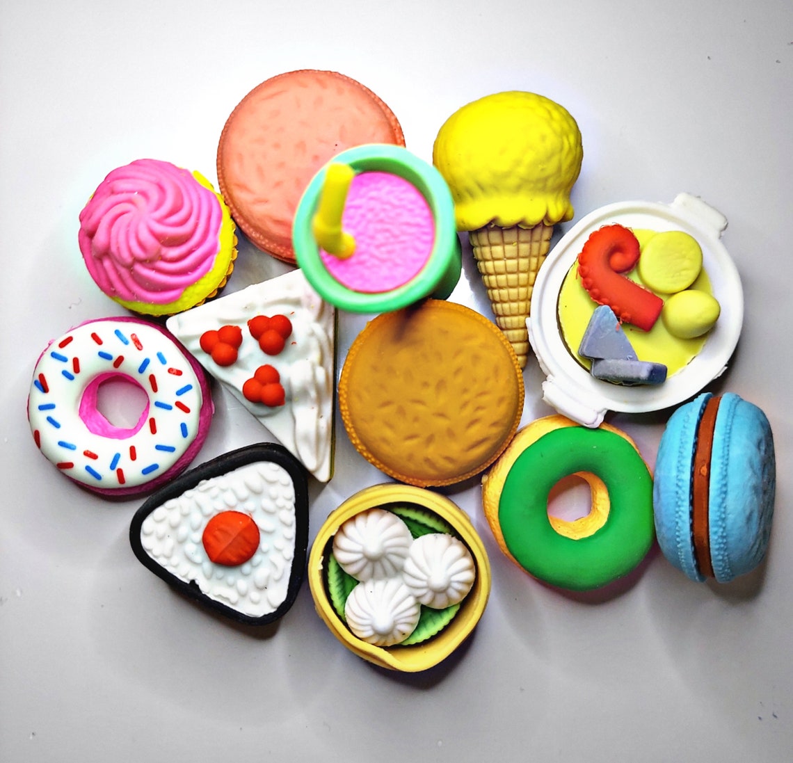 Cute 3 Piece Eraser Set Etsy