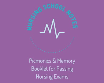 Picmonic Memorization Booklet for Nursing School