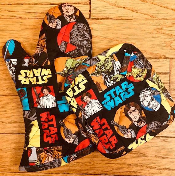 Star Wars Characters Oven Mitt Potholder SET 