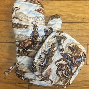 Cowboy VIP Cranston Cotton Oven Mitt,  Pot Holder, SET