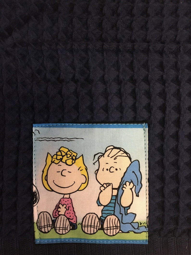 Peanuts Gang Waffle Towel Sally and Linus 100 Cotton Etsy