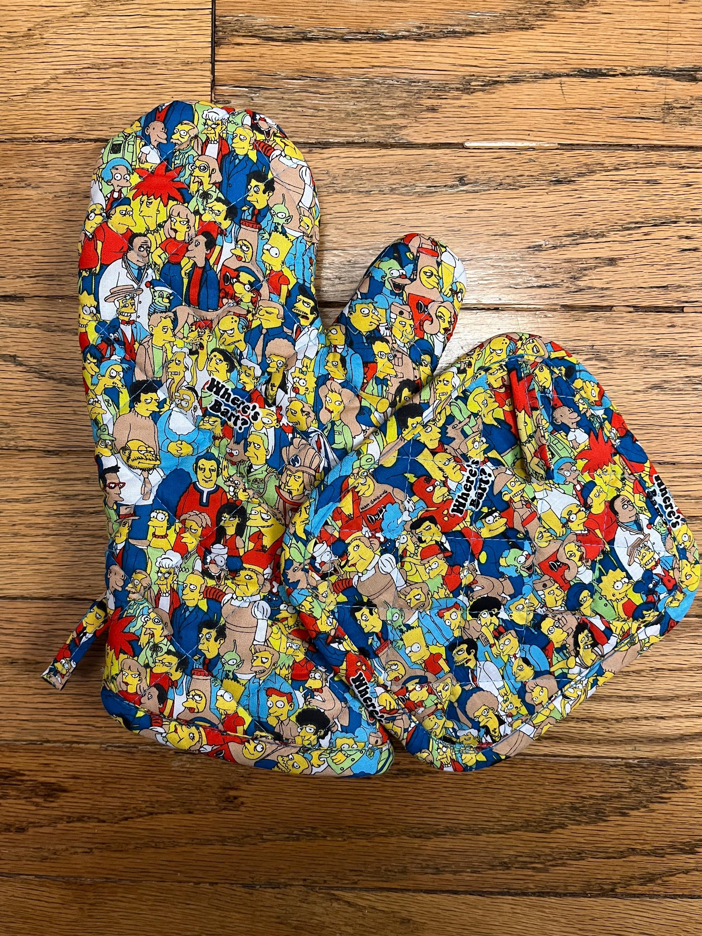 The Simpsons ‘Where’s Bart?’ Cotton Oven Mitt & Potholder, SET