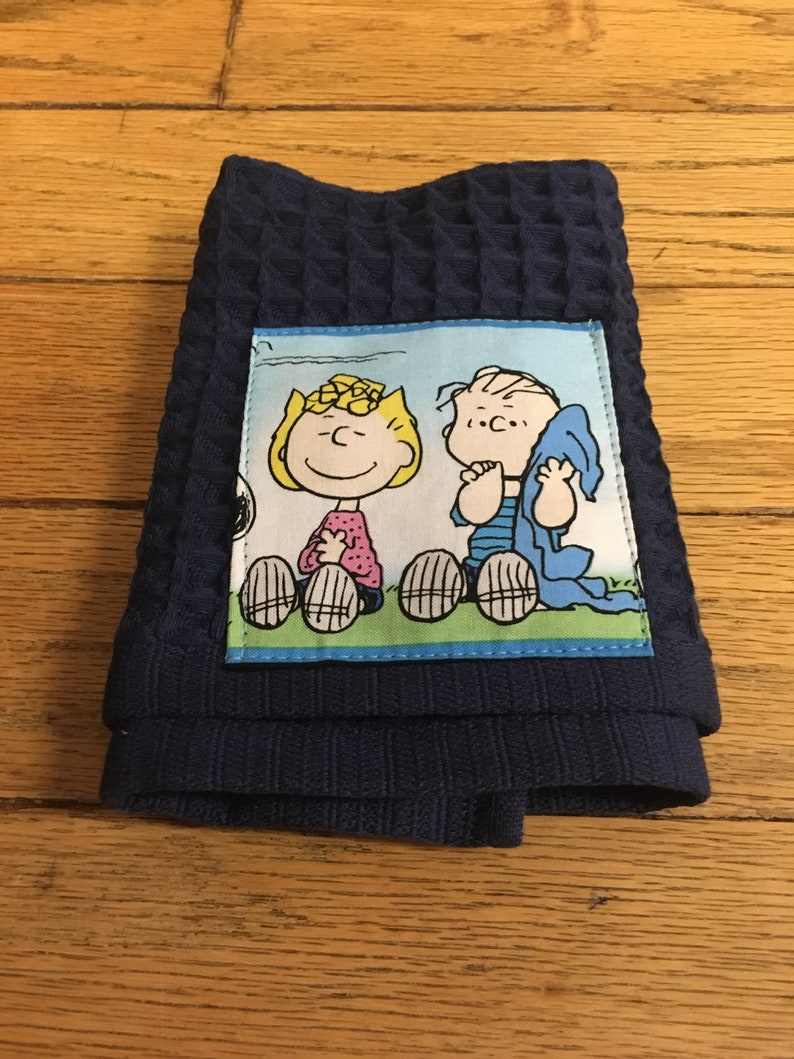 Peanuts Gang Waffle Towel Sally and Linus 100 Cotton Etsy