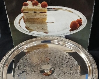 Leonard Silver MFG Co Vintage A Towle Silver Co Silverplate Cake Stand 12.5 Inch