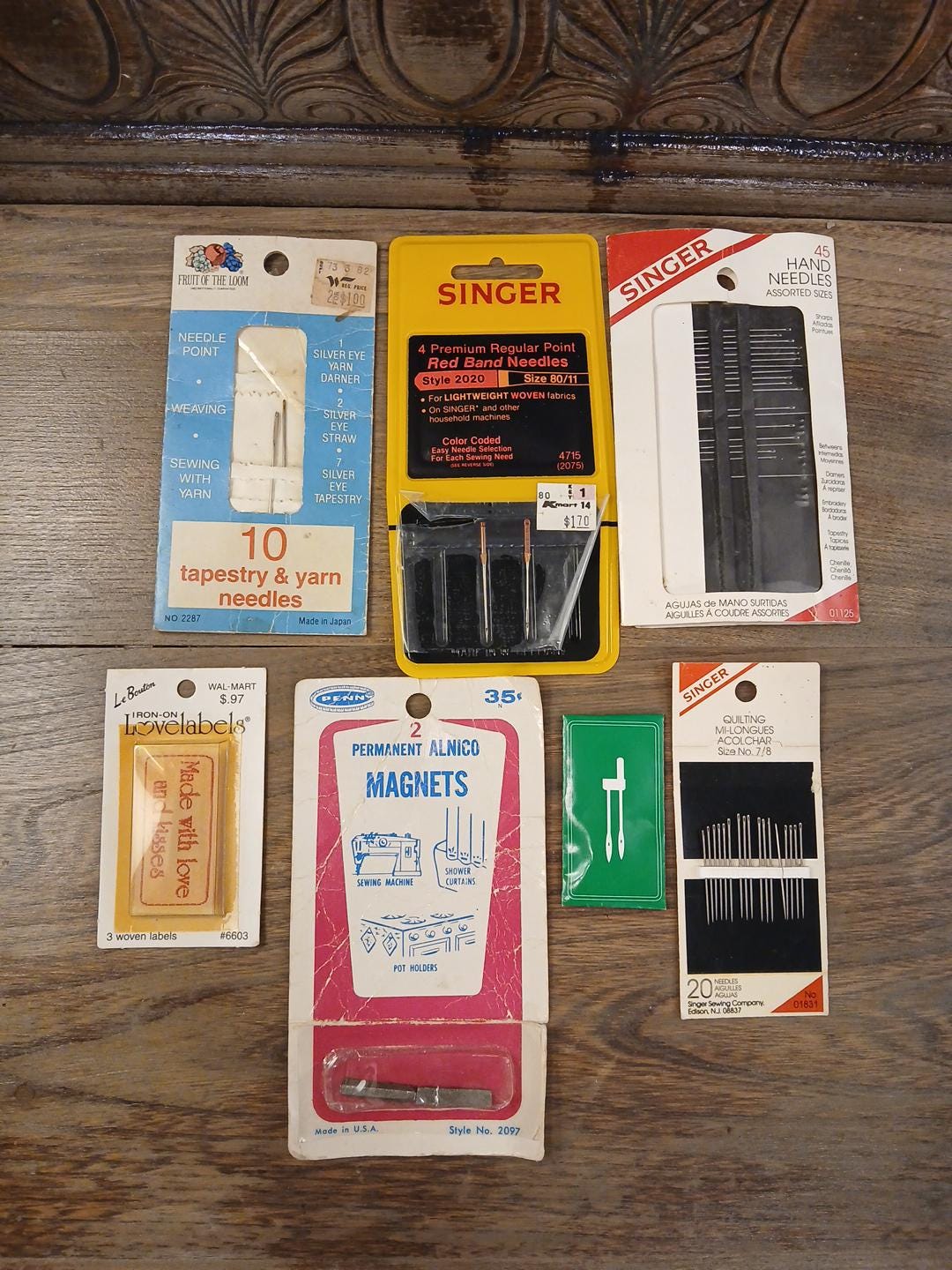 Vintage Sewing Needle Sets (5) for Hand Sewing and Machine Use Singer ...