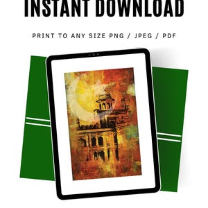 Instant Download Pakistani Map Poster | Islamic Wall Art Mosque ...