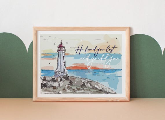 Inspirational Quotes | Watercolour Art | Bedroom Landscape Decor | Children Gift | Islamic Gifts | Landscape Print | Islamic Wall Art |
