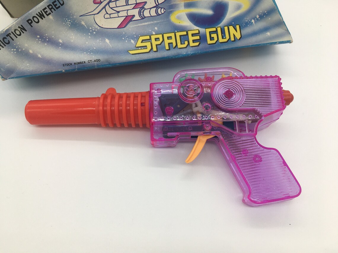 Vintage Space Gun Toy Friction Powered Original Box Made in Etsy