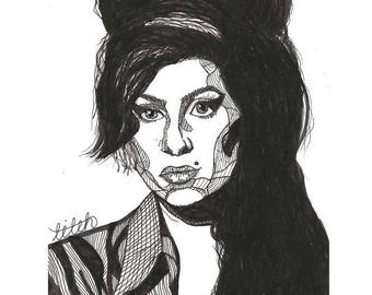 Original &#39;Amy Winehouse&#39; Portrait