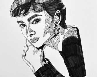 Original &#39;Audrey Hepburn&#39; Portrait