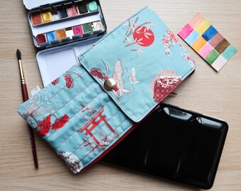 Sac à rouler en bambou Organiseur de pinceaux de peinture Support pour pinceaux de peinture LDLD Lot de rideaux Trousse pour stylos de calligraphie