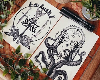 The watcher in the water and fellowship of the ring print set