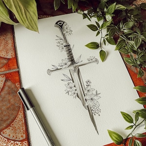 Aragorn inspired Narsil print