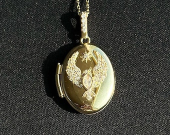 Collana con lucchetto di fenice: gioiello in argento sterling con simbolo di rinascita
