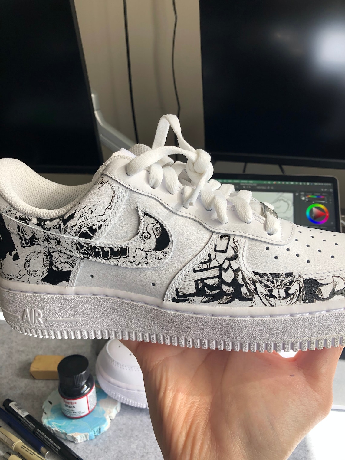 Air Force One Custom One Piece Custom Nike Air Force 1 One Piece Manga Personalized Nike | Etsy