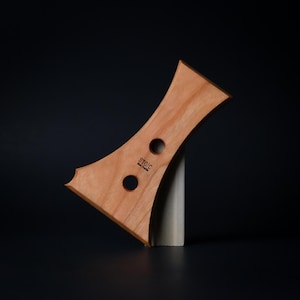 Bowl Profile Pottery Rib - Double-Sided Hardwood Tool for Making Bowls, Tumblers, and Mugs
