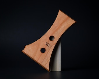 Bowl Profile Pottery Rib - Double-Sided Hardwood Tool for Making Bowls, Tumblers, and Mugs