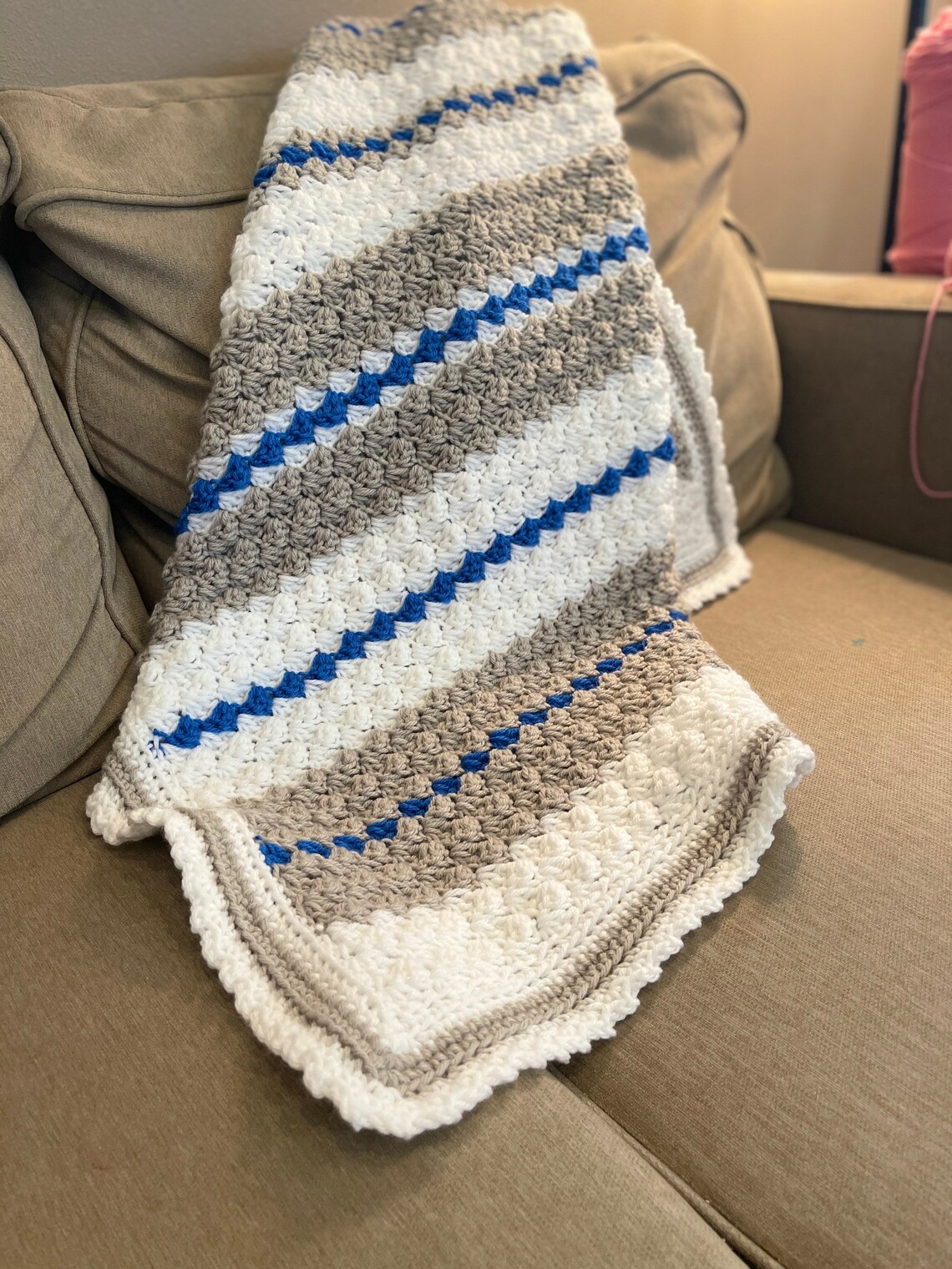 Baby Boy Marshmallow Blanket Etsy