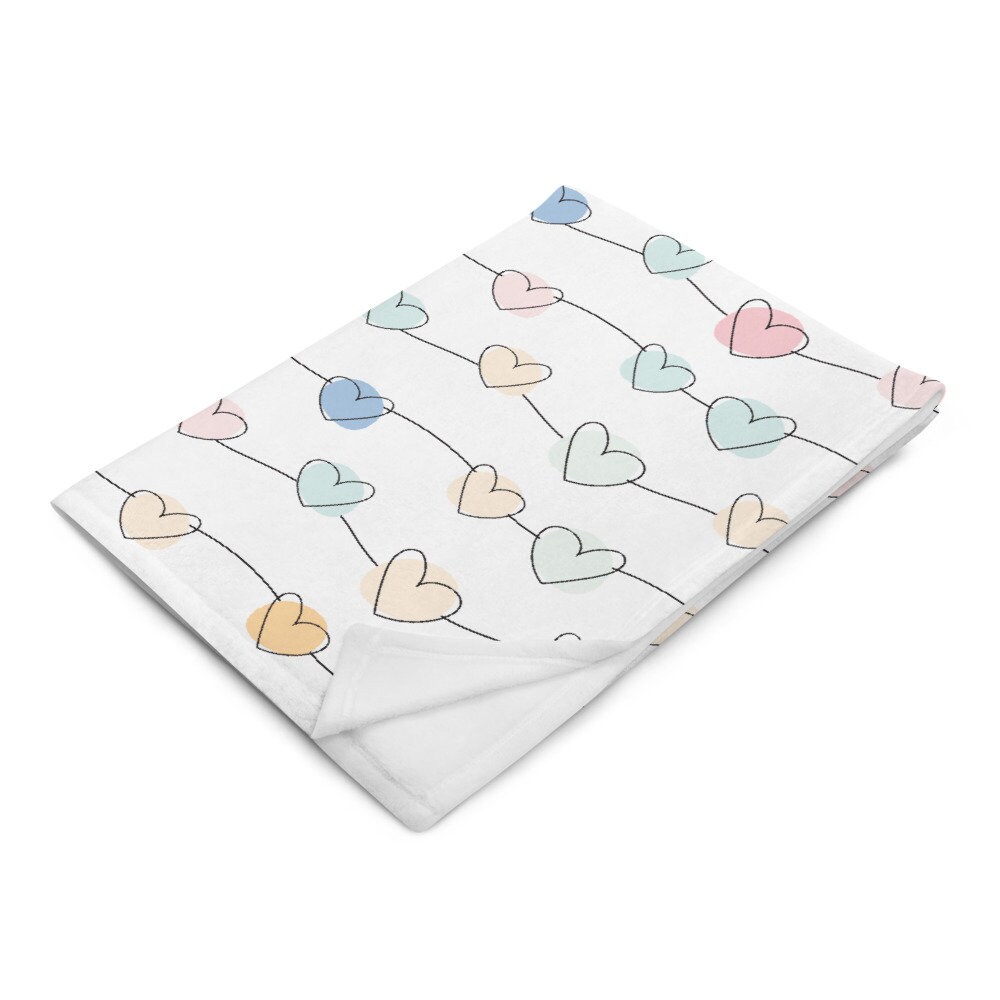 Heart Throw Blanket Heart Throw Heart Blanket Heart Etsy