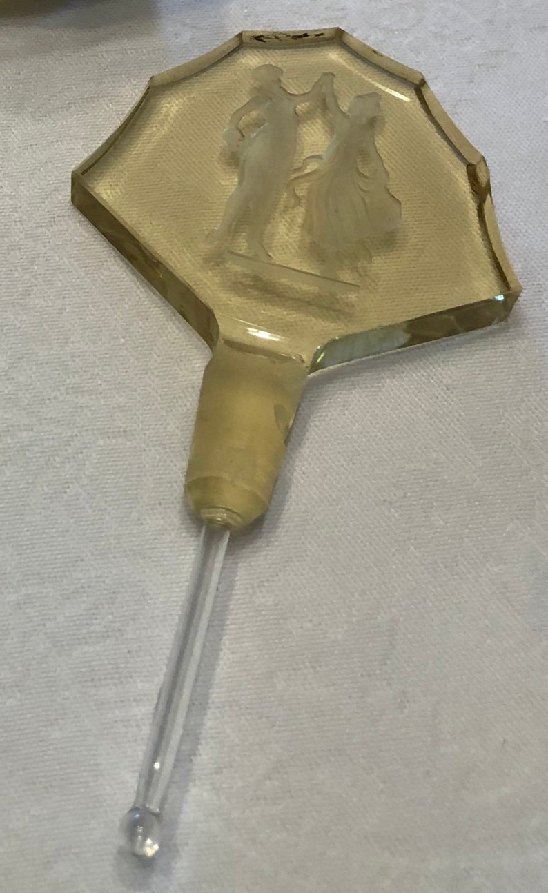 1930's Czech Crystal Perfume Bottle with Stopper image 2