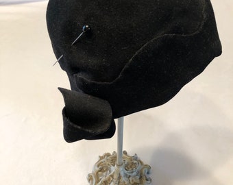 1920's Black Cloche Hat